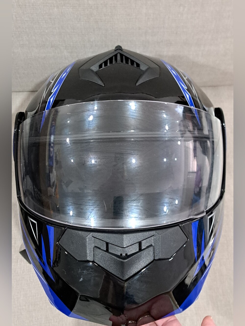 1Storm Motorcycle Modular Full Face Flip up Dual Visor Helmet- Size L